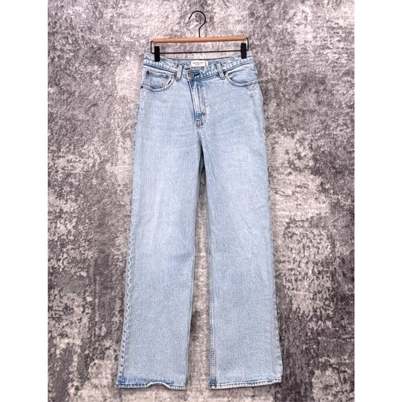 Abercrombie & Fitch Light Blue Straight Leg Jeans - Picture 1 of 7